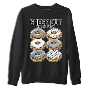 AJ4 Frozen Moments shirt to match jordans Check Out My Six Pack sneaker tees Crew Neck AJ4 Frozen Moments SNRT Sneaker Release Tees Unisex Casual Shirts Black 2 T-Shirt