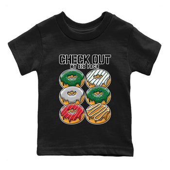 Jordan 4 Pine Green SB Sneaker Match Tees Check Out My Six Pack Sneaker Tees 4s Pine Green Nike SB Sneaker Tees Sneaker Release Shirts Kids Shirts Black 2