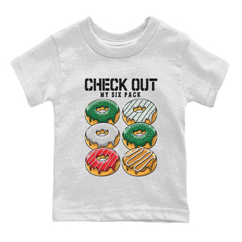 Jordan 4 Pine Green SB Sneaker Match Tees Check Out My Six Pack Sneaker Tees 4s Pine Green Nike SB Sneaker Tees Sneaker Release Shirts Kids Shirts White 2