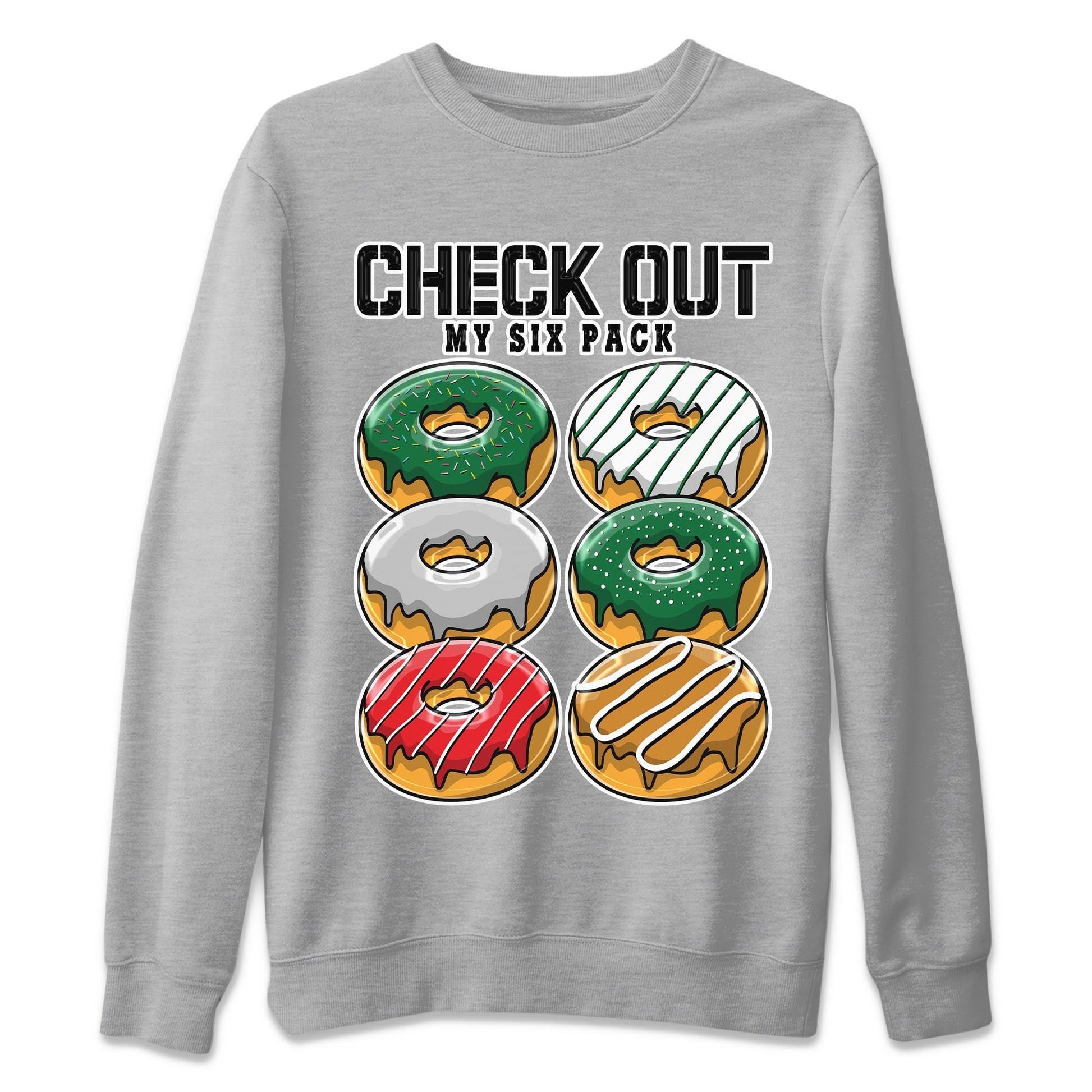 Jordan 4 Pine Green SB Sneaker Match Tees Check Out My Six Pack Sneaker Tees 4s Pine Green Nike SB Sneaker Tees Sneaker Release Shirts Unisex Shirts Heather Grey 2