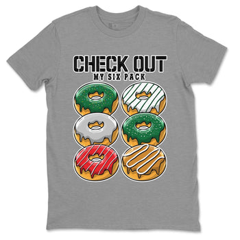 Jordan 4 Pine Green SB Sneaker Match Tees Check Out My Six Pack Sneaker Tees 4s Pine Green Nike SB Sneaker Tees Sneaker Release Shirts Unisex Shirts Heather Grey 2