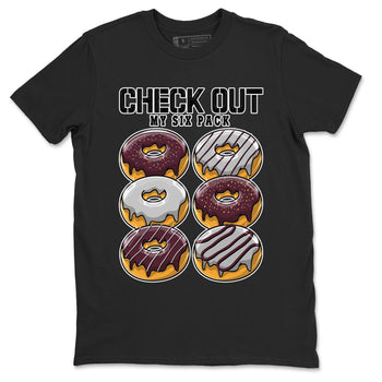 Jordan 5 Burgundy shirt to match jordans Check Out My Six Pack sneaker tees Crew Neck AJ5 Burgundy SNRT Sneaker Release Tees Unisex Casual Shirts Black 2 T-Shirt