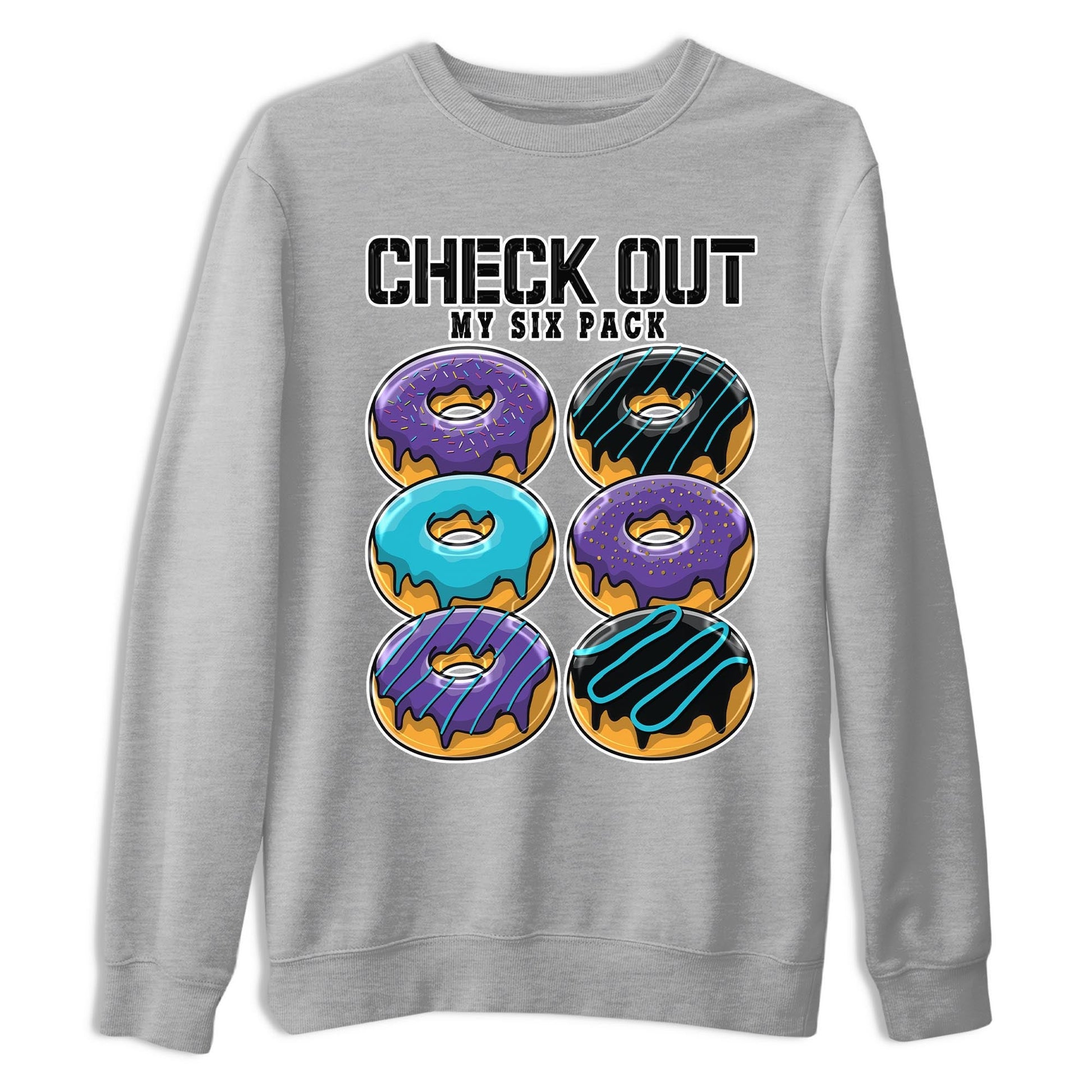 AJ6 Aqua shirt to match jordans Check Out My Six Pack sneaker release tees Air Jordan 6 Aqua SNRT Sneaker Tees Unisex Streetwear Clothing Heather Grey 2 T-Shirt