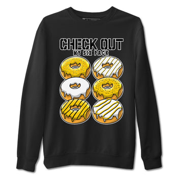 Check Out My Six Pack sneaker match tees to Yellow Ochre 6s street fashion brand for shirts to match Jordans SNRT Sneaker Tees Air Jordan 6 Yellow Ochre unisex t-shirt Black 2 unisex shirt