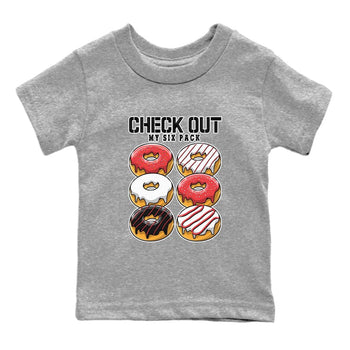 Air Jordan 7 White Infrared shirt to match jordans Check Out My Six Pack sneaker tees White Infrared 7s SNRT Sneaker Release Tees Baby Toddler Heather Grey 2 T-Shirt