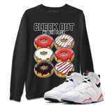 Air Jordan 7 White Infrared shirt to match jordans Check Out My Six Pack sneaker tees White Infrared 7s SNRT Sneaker Release Tees Unisex Black 1 T-Shirt