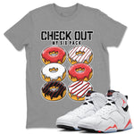 Air Jordan 7 White Infrared shirt to match jordans Check Out My Six Pack sneaker tees White Infrared 7s SNRT Sneaker Release Tees Unisex Heather Grey 1 T-Shirt