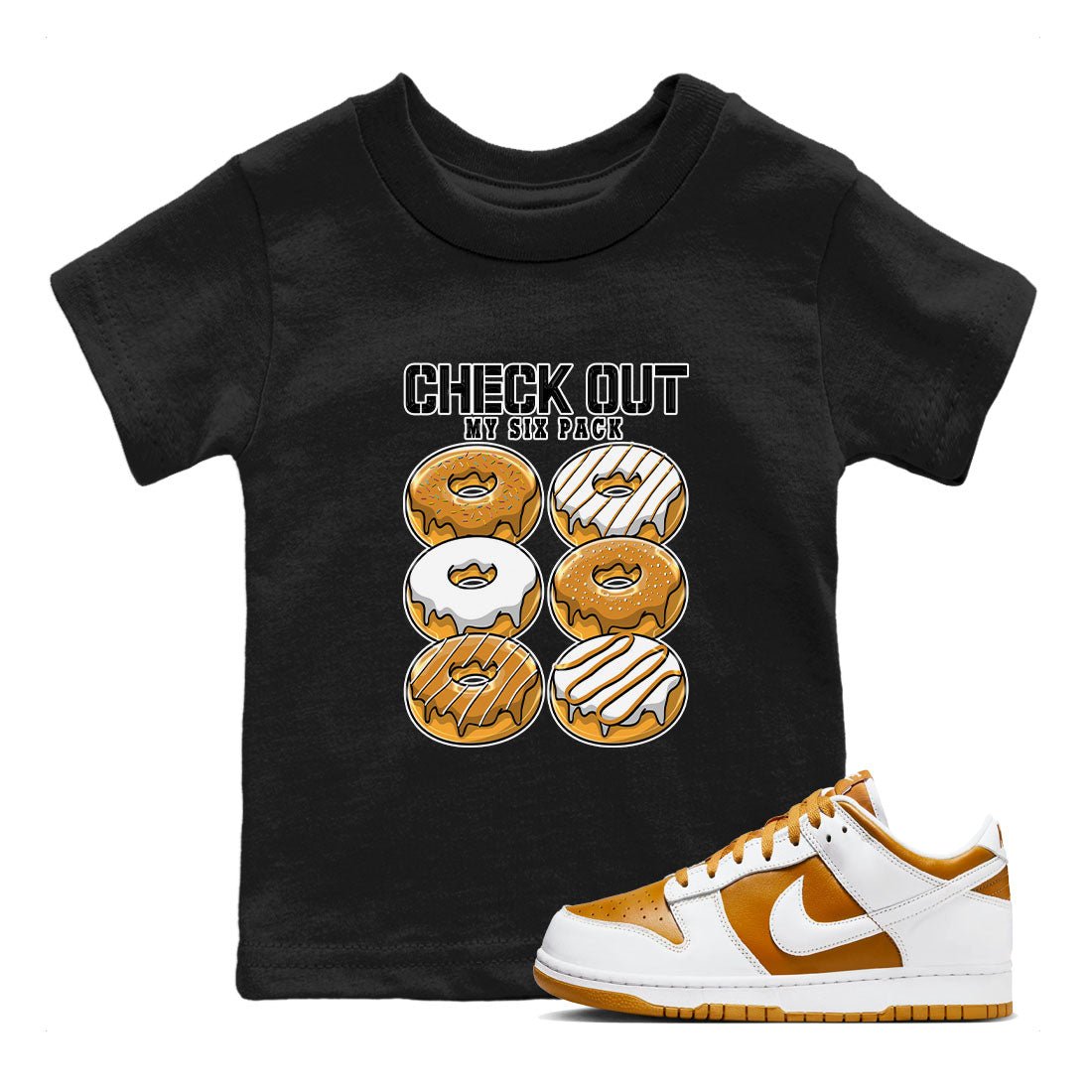 Check Out My Six Pack sneaker match tees to Dark Curry Reverse Curry street fashion brand for shirts to match Jordans SNRT Sneaker Tees Dunk Dark Curry unisex t-shirt Black 1 youth shirt