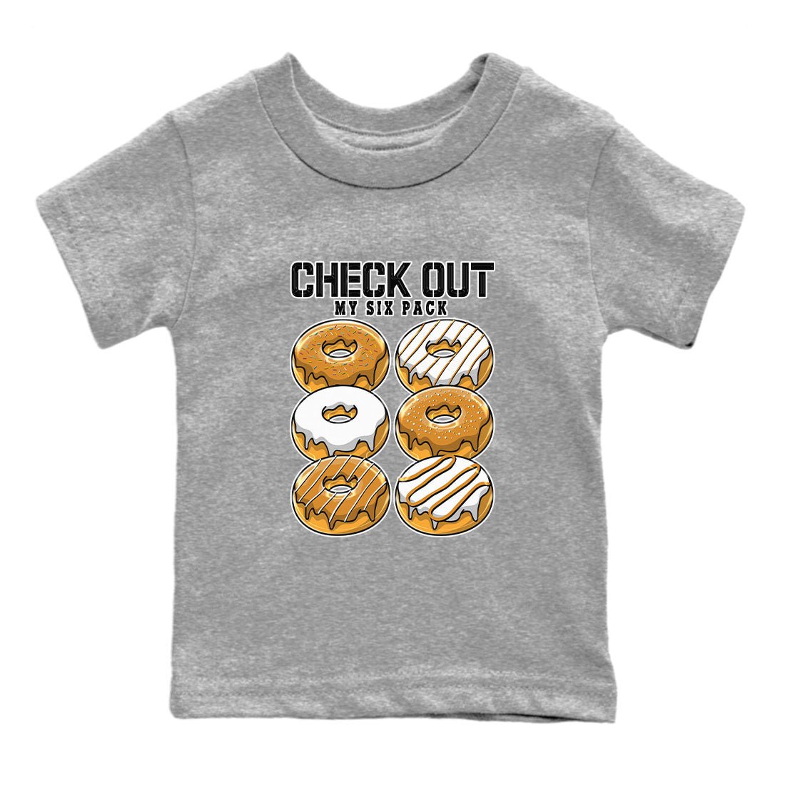 Check Out My Six Pack sneaker match tees to Dark Curry Reverse Curry street fashion brand for shirts to match Jordans SNRT Sneaker Tees Dunk Dark Curry unisex t-shirt Heather Grey 2 youth shirt