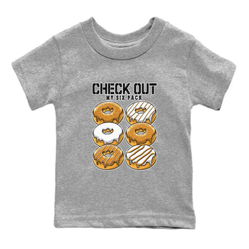 Check Out My Six Pack sneaker match tees to Dark Curry Reverse Curry street fashion brand for shirts to match Jordans SNRT Sneaker Tees Dunk Dark Curry unisex t-shirt Heather Grey 2 youth shirt