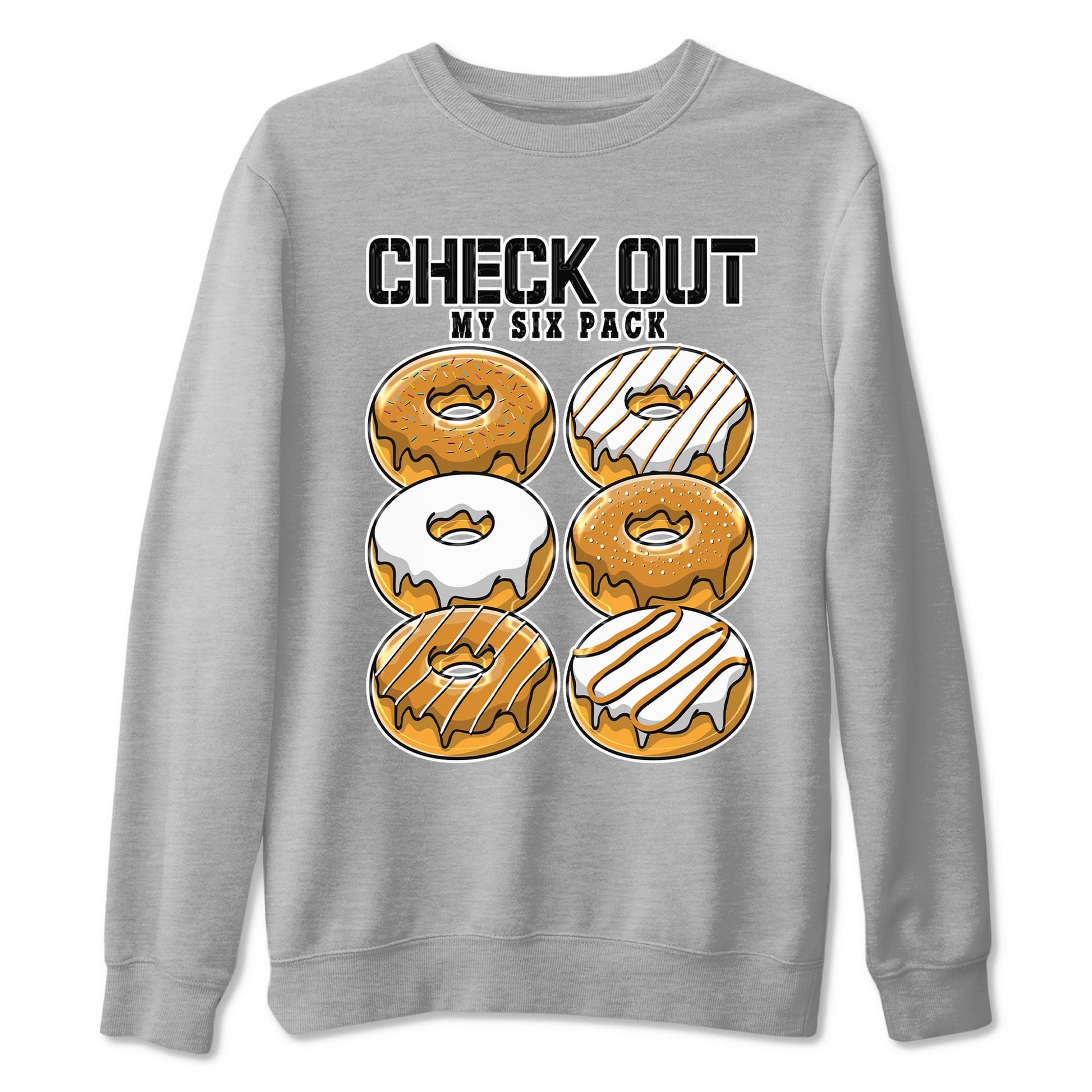 Check Out My Six Pack sneaker match tees to Dark Curry Reverse Curry street fashion brand for shirts to match Jordans SNRT Sneaker Tees Dunk Dark Curry unisex t-shirt Heather Grey 2 unisex shirt