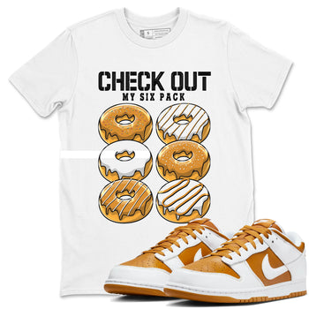 Check Out My Six Pack sneaker match tees to Dark Curry Reverse Curry street fashion brand for shirts to match Jordans SNRT Sneaker Tees Dunk Dark Curry unisex t-shirt White 1 unisex shirt