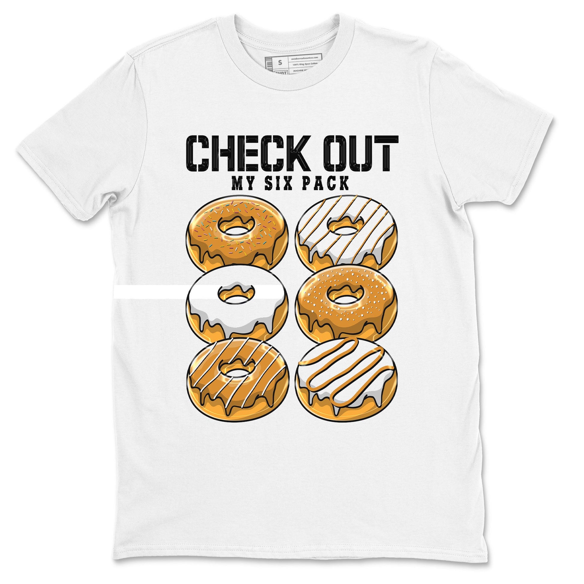 Check Out My Six Pack sneaker match tees to Dark Curry Reverse Curry street fashion brand for shirts to match Jordans SNRT Sneaker Tees Dunk Dark Curry unisex t-shirt White 2 unisex shirt