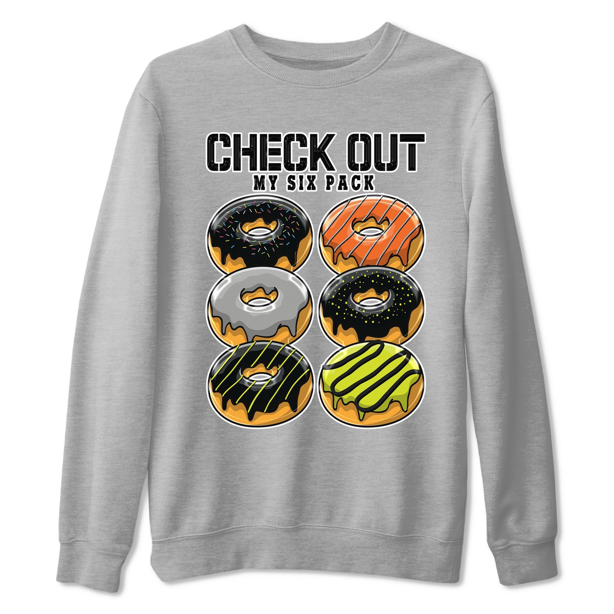 Nike Dunk Mid Premium shirt to match jordans Check Out My Six Pack sneaker tees Nike Dunk Mid Halloween SNRT Sneaker Tees Sneaker Matching Clothing Brand Unisex Sneaker Tee Heather Grey 2 T-Shirt