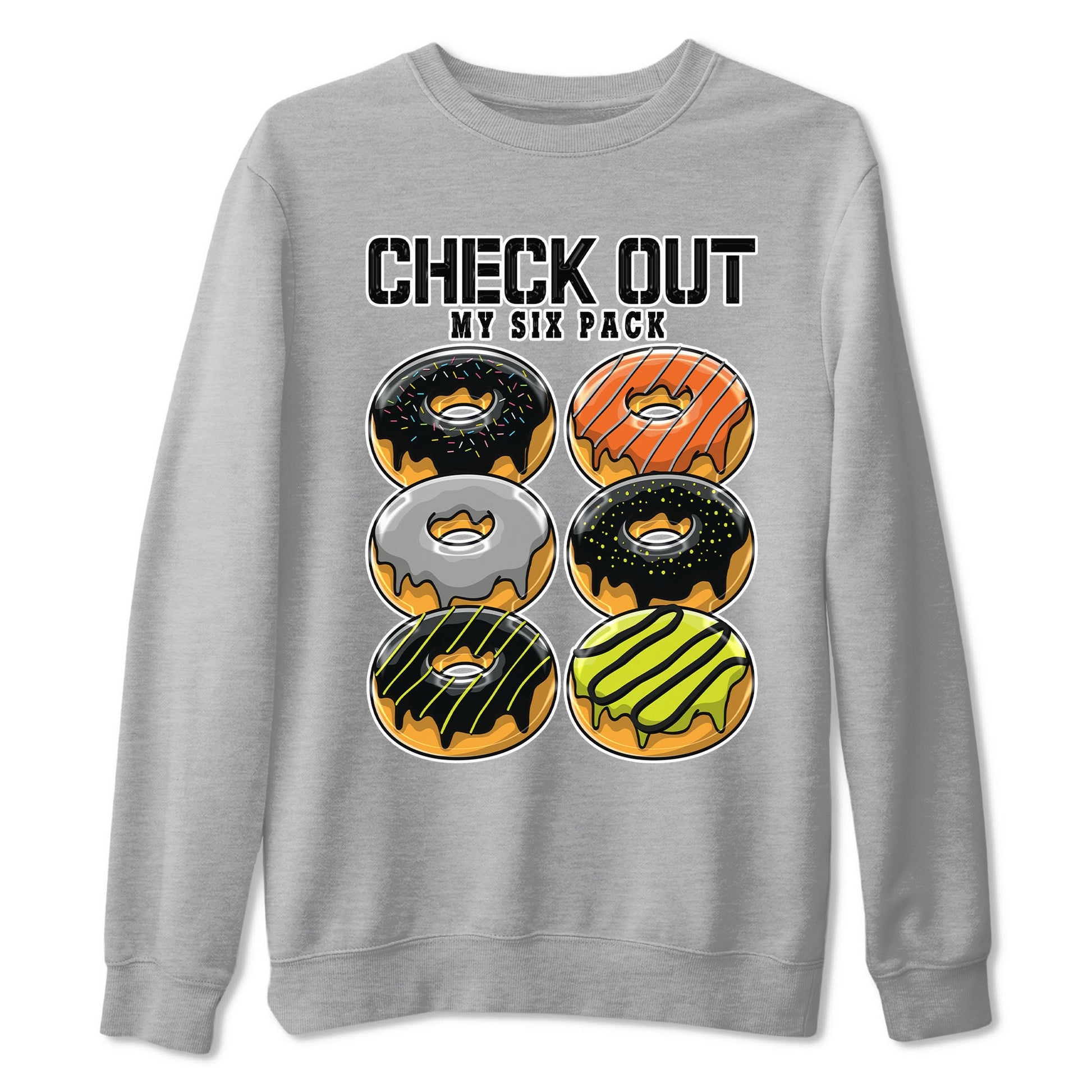 Nike Dunk Mid Premium shirt to match jordans Check Out My Six Pack sneaker tees Nike Dunk Mid Halloween SNRT Sneaker Tees Sneaker Matching Clothing Brand Unisex Sneaker Tee Heather Grey 2 T-Shirt