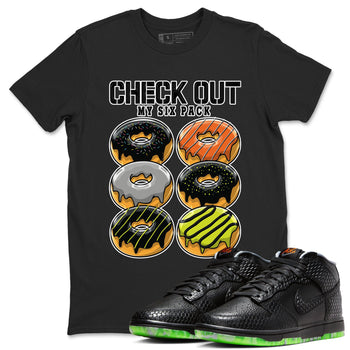 Nike Dunk Mid Premium shirt to match jordans Check Out My Six Pack sneaker tees Nike Dunk Mid Halloween SNRT Sneaker Tees Sneaker Matching Clothing Brand Unisex Sneaker Tee Black 1 T-Shirt