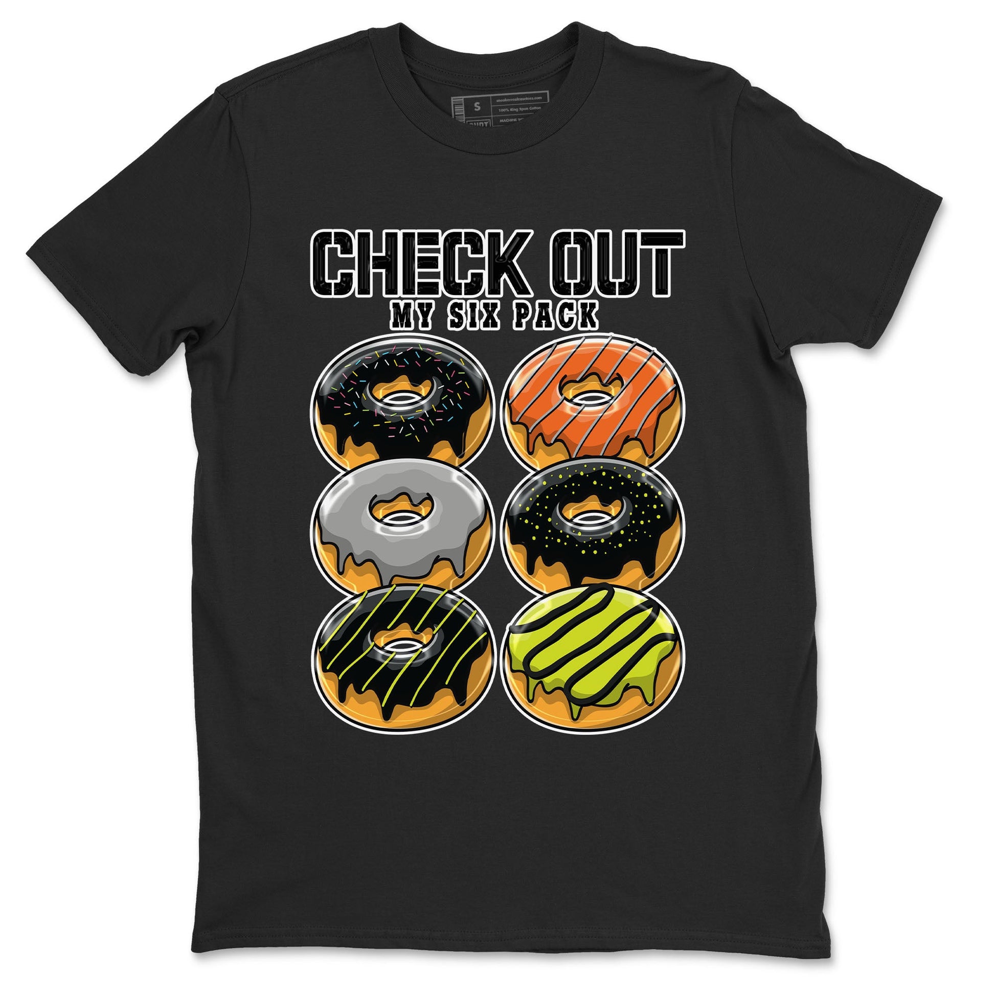 Nike Dunk Mid Premium shirt to match jordans Check Out My Six Pack sneaker tees Nike Dunk Mid Halloween SNRT Sneaker Tees Sneaker Matching Clothing Brand Unisex Sneaker Tee Black 2 T-Shirt