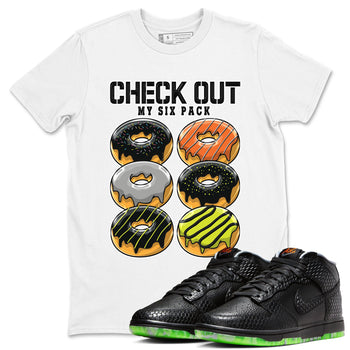 Nike Dunk Mid Premium shirt to match jordans Check Out My Six Pack sneaker tees Nike Dunk Mid Halloween SNRT Sneaker Tees Sneaker Matching Clothing Brand Unisex Sneaker Tee White 1 T-Shirt