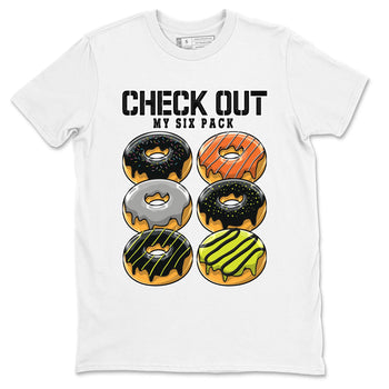 Nike Dunk Mid Premium shirt to match jordans Check Out My Six Pack sneaker tees Nike Dunk Mid Halloween SNRT Sneaker Tees Sneaker Matching Clothing Brand Unisex Sneaker Tee White 2 T-Shirt