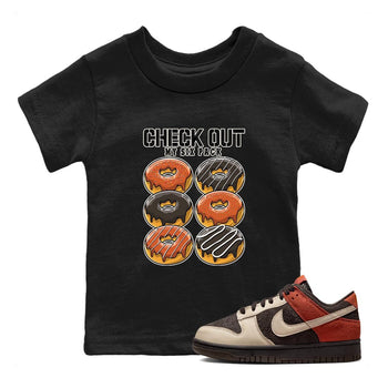 Nike Low Dunk Red Panda shirt to match jordans Check Out My Six Pack sneaker tees Nike Dunk Red Panda SNRT Sneaker Tees Baby Toddler Black 1 T-Shirt