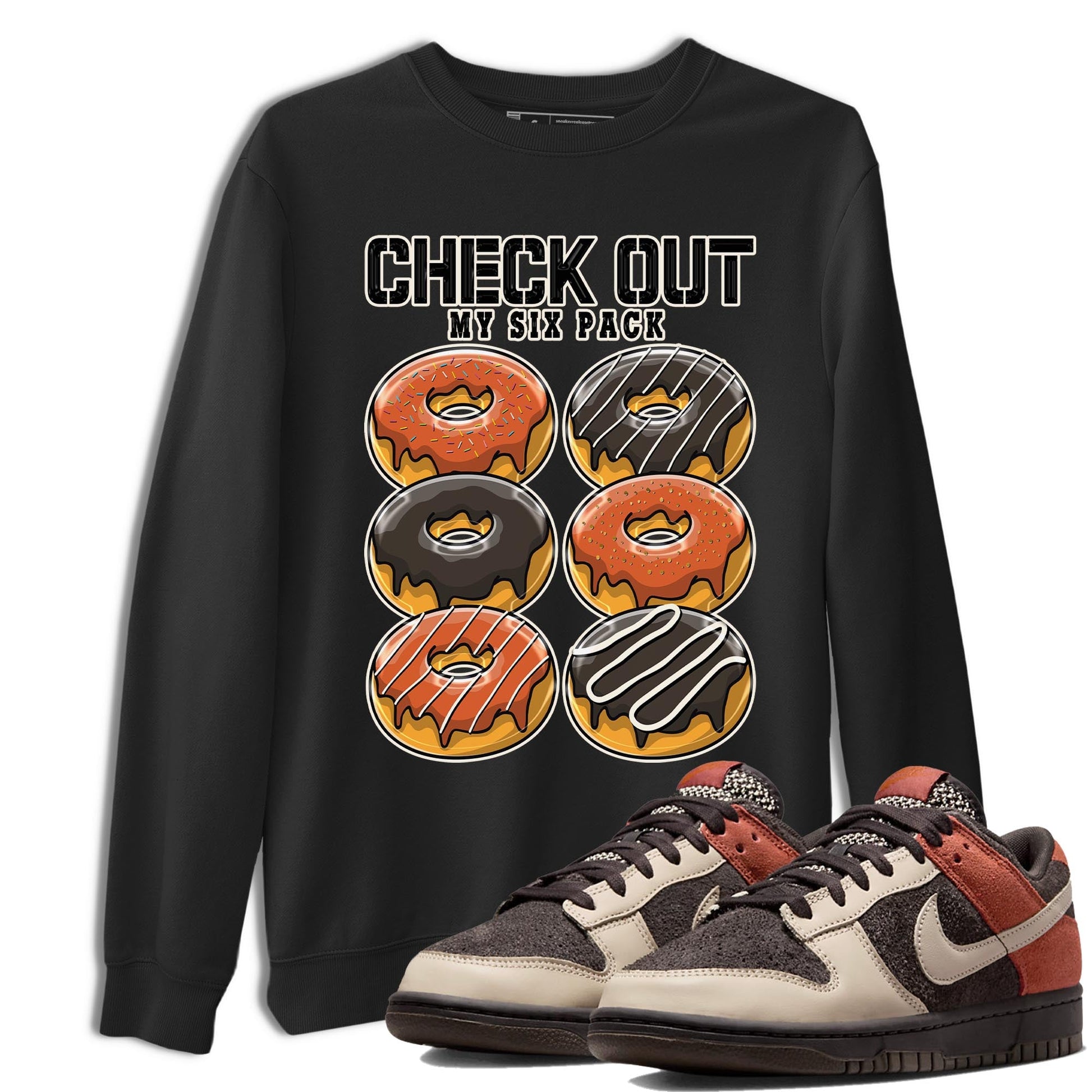 Nike Low Dunk Red Panda shirt to match jordans Check Out My Six Pack sneaker tees Nike Dunk Red Panda SNRT Sneaker Tees Unisex Streetwear Clothing Black 1 T-Shirt
