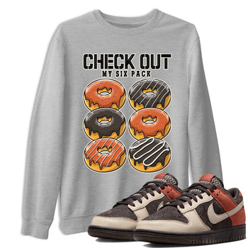 Nike Low Dunk Red Panda shirt to match jordans Check Out My Six Pack sneaker tees Nike Dunk Red Panda SNRT Sneaker Tees Unisex Streetwear Clothing Heather Grey 1 T-Shirt