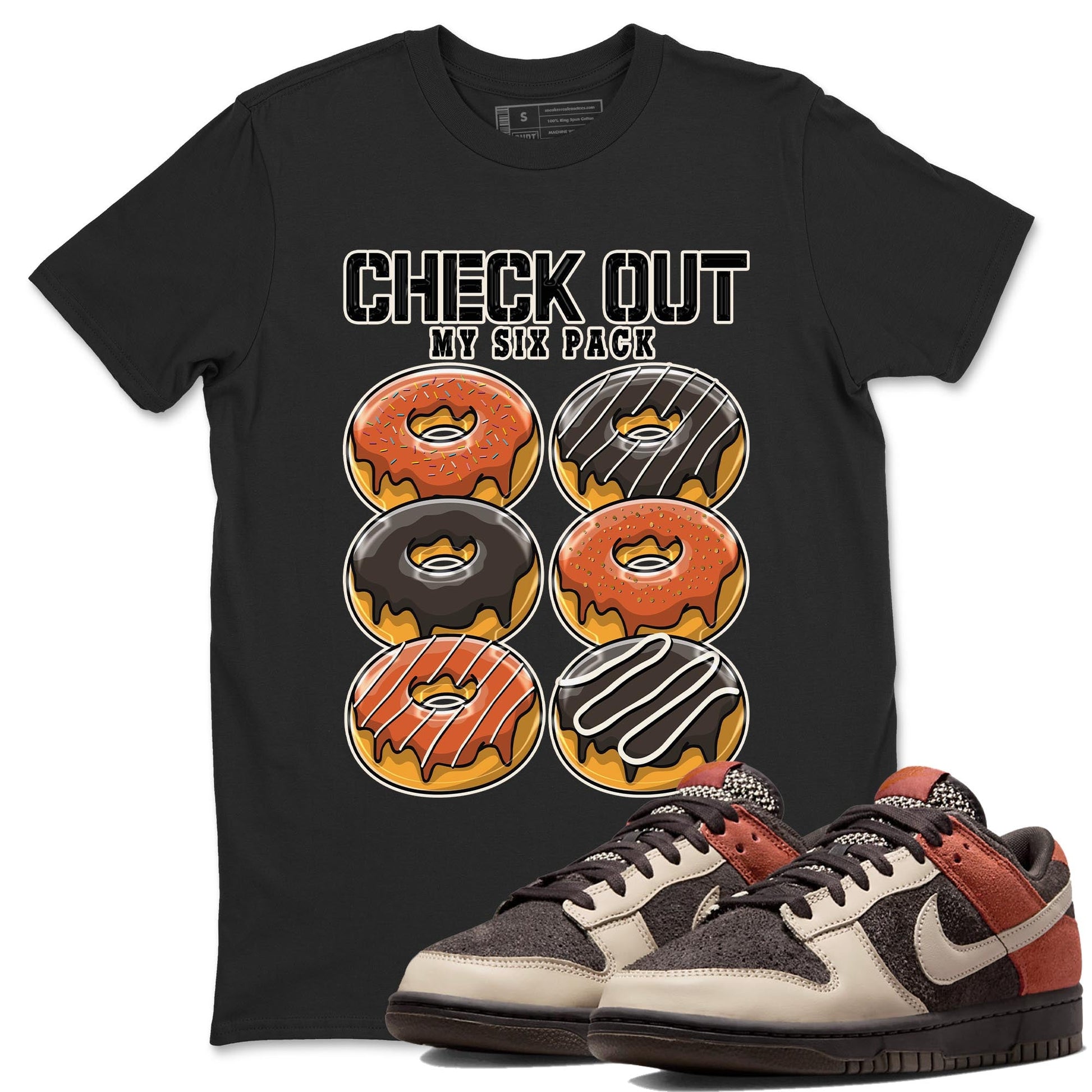 Nike Low Dunk Red Panda shirt to match jordans Check Out My Six Pack sneaker tees Nike Dunk Red Panda SNRT Sneaker Tees Unisex Streetwear Clothing Black 1 T-Shirt
