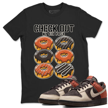 Nike Low Dunk Red Panda shirt to match jordans Check Out My Six Pack sneaker tees Nike Dunk Red Panda SNRT Sneaker Tees Unisex Streetwear Clothing Black 1 T-Shirt