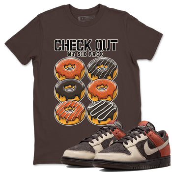 Nike Low Dunk Red Panda shirt to match jordans Check Out My Six Pack sneaker tees Nike Dunk Red Panda SNRT Sneaker Tees Unisex Streetwear Clothing Dark Chocolate 1 T-Shirt