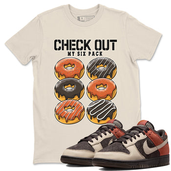 Nike Low Dunk Red Panda shirt to match jordans Check Out My Six Pack sneaker tees Nike Dunk Red Panda SNRT Sneaker Tees Unisex Streetwear Clothing Natural 1 T-Shirt