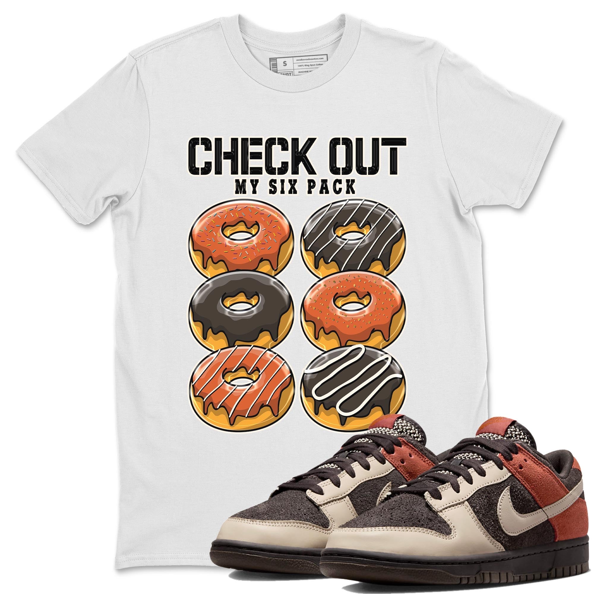 Nike Low Dunk Red Panda shirt to match jordans Check Out My Six Pack sneaker tees Nike Dunk Red Panda SNRT Sneaker Tees Unisex Streetwear Clothing White 1 T-Shirt