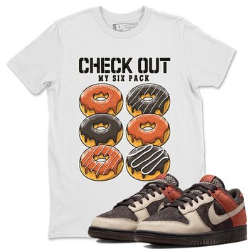 Nike Low Dunk Red Panda shirt to match jordans Check Out My Six Pack sneaker tees Nike Dunk Red Panda SNRT Sneaker Tees Unisex Streetwear Clothing White 1 T-Shirt