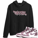 Air Jordan 1 Mauve shirt to match jordans Cheers sneaker tees AJ1 Mauve SNRT Sneaker Tees Sneaker Matching Clothing Brand Unisex Sneaker Tee Black 1 T-Shirt