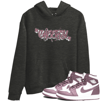 Air Jordan 1 Mauve shirt to match jordans Cheers sneaker tees AJ1 Mauve SNRT Sneaker Tees Sneaker Matching Clothing Brand Unisex Sneaker Tee Charcoal Heather 1 T-Shirt