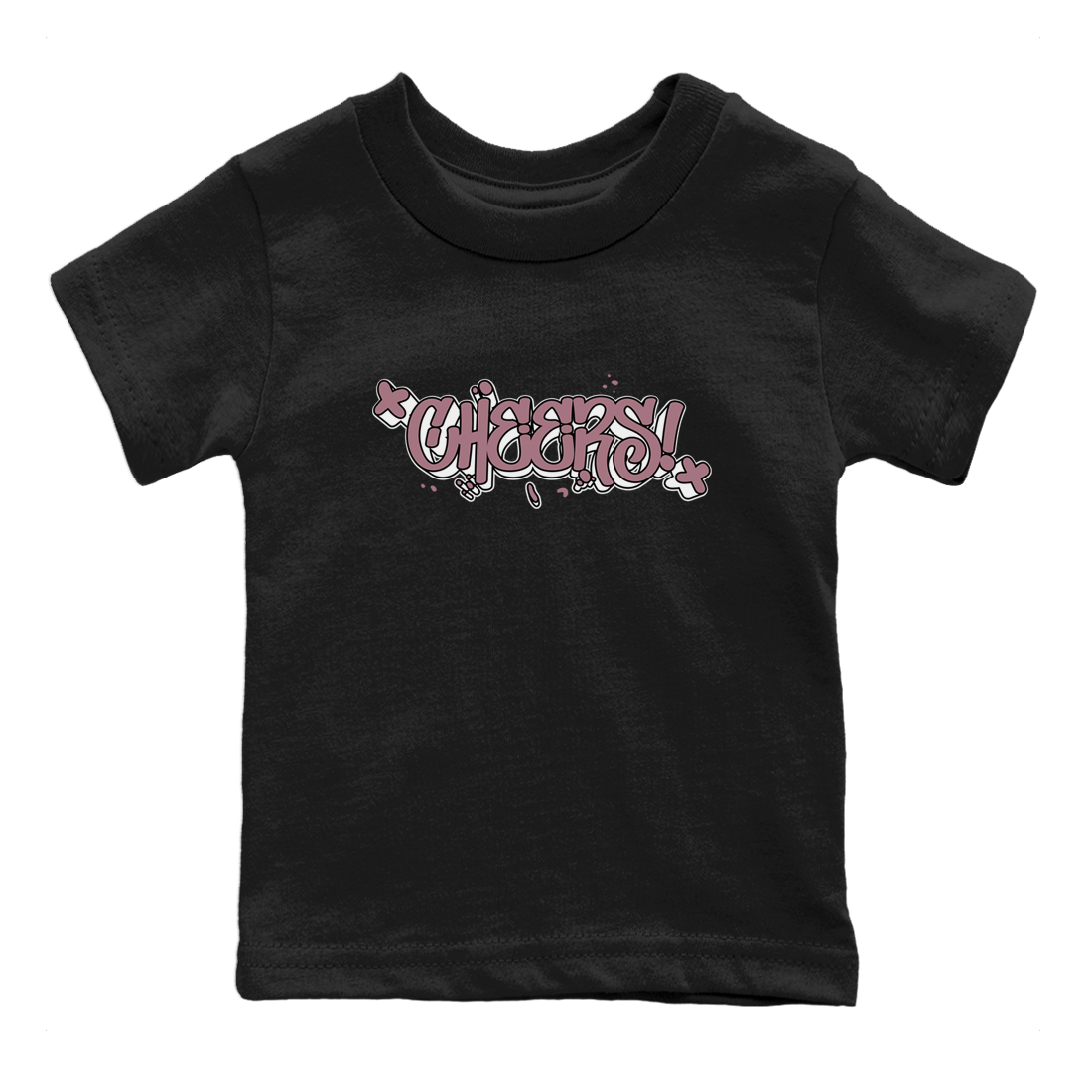 Air Jordan 1 Mauve shirt to match jordans Cheers sneaker tees AJ1 Mauve SNRT Sneaker Tees Sneaker Matching Clothing Brand Baby Toddler Black 2 T-Shirt