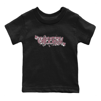 Air Jordan 1 Mauve shirt to match jordans Cheers sneaker tees AJ1 Mauve SNRT Sneaker Tees Sneaker Matching Clothing Brand Baby Toddler Black 2 T-Shirt