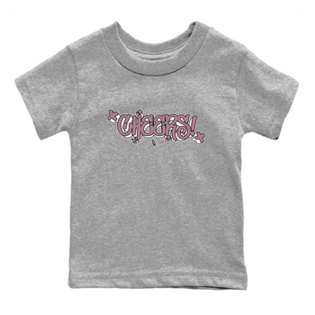 Air Jordan 1 Mauve shirt to match jordans Cheers sneaker tees AJ1 Mauve SNRT Sneaker Tees Sneaker Matching Clothing Brand Baby Toddler Heather Grey 2 T-Shirt
