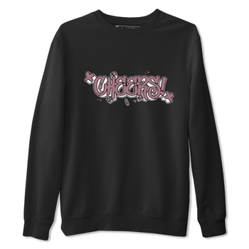 Air Jordan 1 Mauve shirt to match jordans Cheers sneaker tees AJ1 Mauve SNRT Sneaker Tees Sneaker Matching Clothing Brand Unisex Sneaker Tee Black 2 T-Shirt