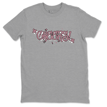Air Jordan 1 Mauve shirt to match jordans Cheers sneaker tees AJ1 Mauve SNRT Sneaker Tees Sneaker Matching Clothing Brand Unisex Sneaker Tee Heather Grey 2 T-Shirt