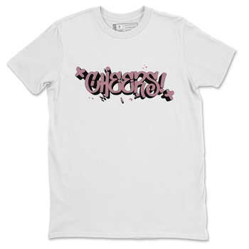 Air Jordan 1 Mauve shirt to match jordans Cheers sneaker tees AJ1 Mauve SNRT Sneaker Tees Sneaker Matching Clothing Brand Unisex Sneaker Tee White 2 T-Shirt