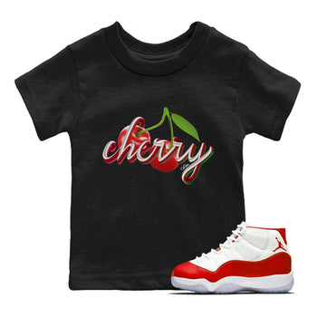 Jordan 11 Cherry Sneaker Match Tees Cherry Sneaker Tees Jordan 11 Cherry Sneaker Release Tees Kids Shirts
