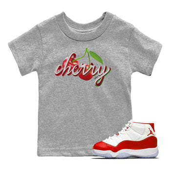 Jordan 11 Cherry Sneaker Match Tees Cherry Sneaker Tees Jordan 11 Cherry Sneaker Release Tees Kids Shirts