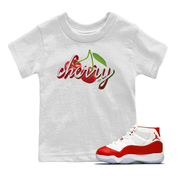 Jordan 11 Cherry Sneaker Match Tees Cherry Sneaker Tees Jordan 11 Cherry Sneaker Release Tees Kids Shirts