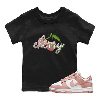 Dunk Rose Whisper shirt to match jordans Cherry sneaker tees Nike Dunk LowRose Whisper SNRT Sneaker Release Tees Baby Toddler Black 1 T-Shirt