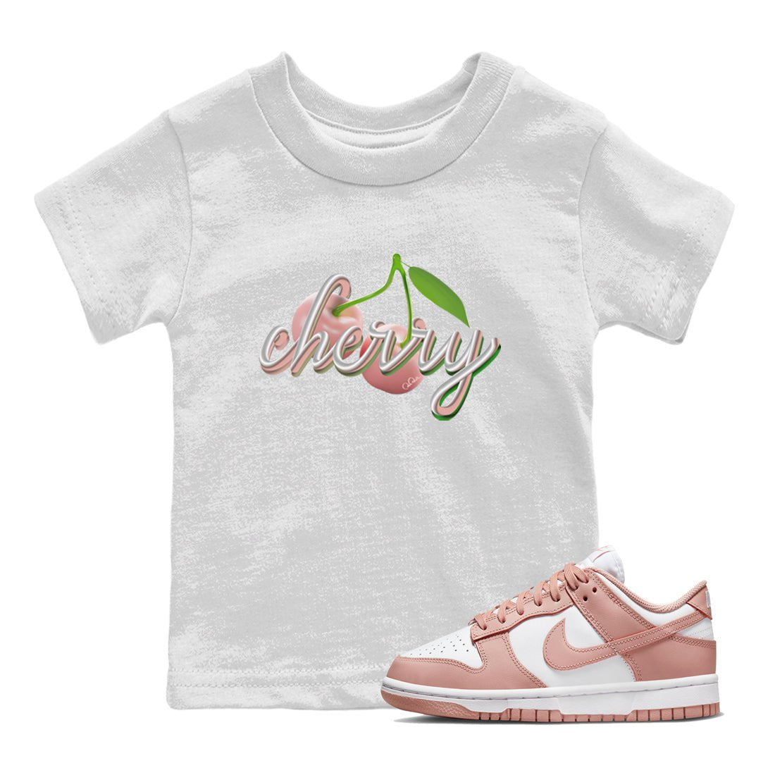 Dunk Rose Whisper shirt to match jordans Cherry sneaker tees Nike Dunk LowRose Whisper SNRT Sneaker Release Tees Baby Toddler White 1 T-Shirt
