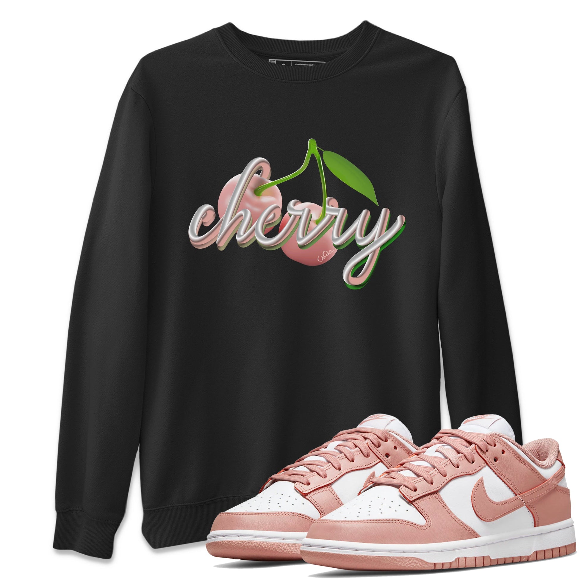 Dunk Rose Whisper shirt to match jordans Cherry sneaker tees Nike Dunk LowRose Whisper SNRT Sneaker Release Tees Unisex Black 1 T-Shirt