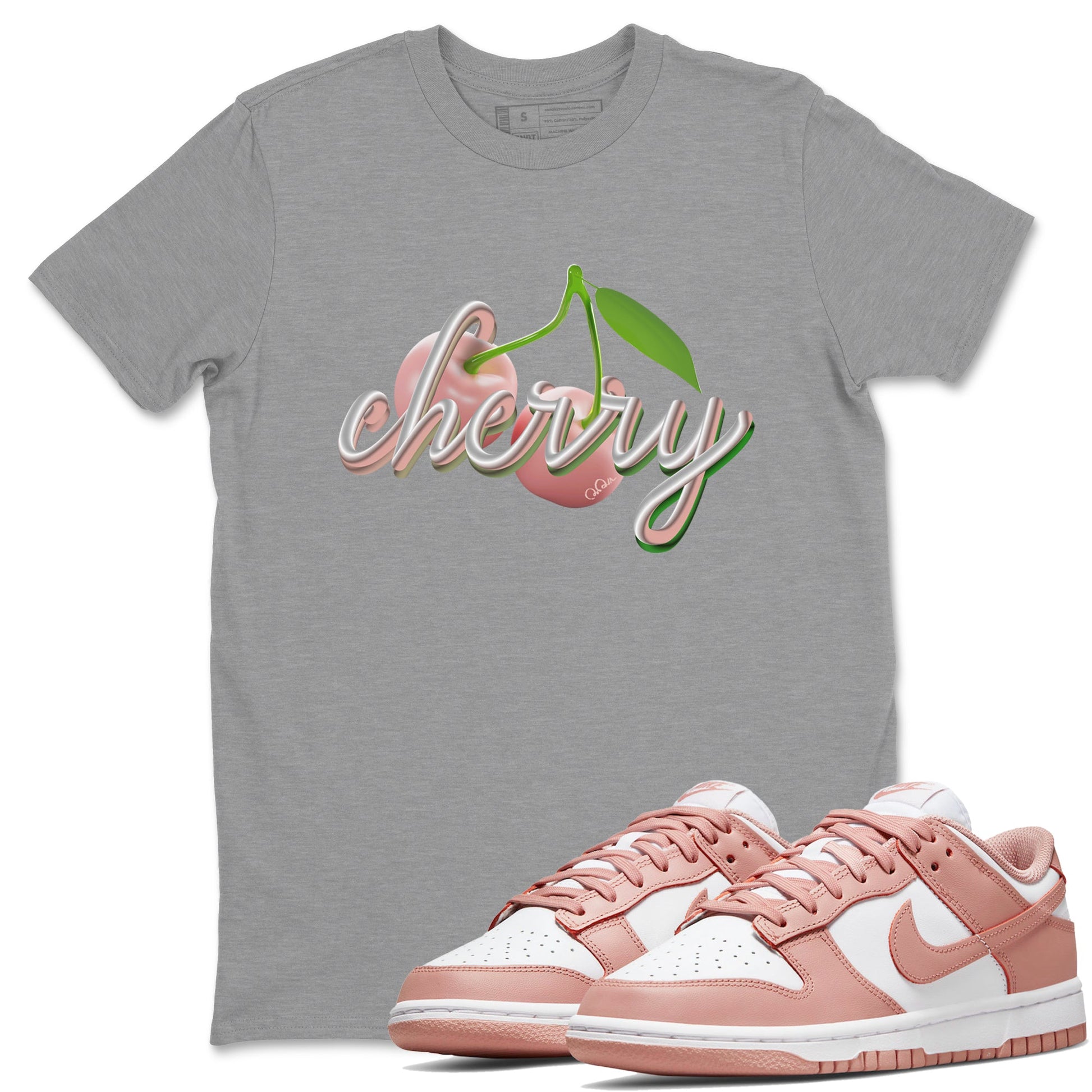 Dunk Rose Whisper shirt to match jordans Cherry sneaker tees Nike Dunk LowRose Whisper SNRT Sneaker Release Tees Unisex Heather Grey 1 T-Shirt