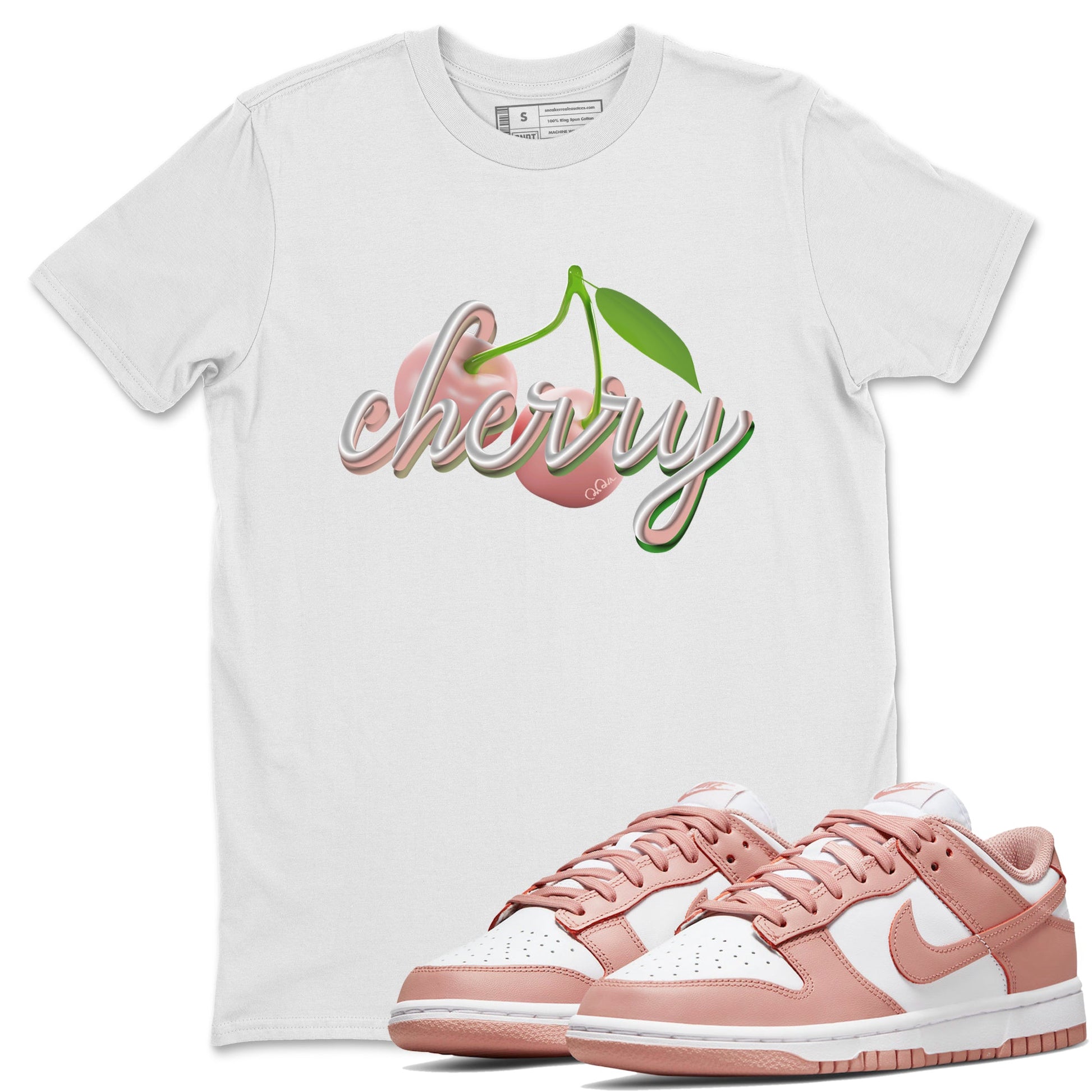 Dunk Rose Whisper shirt to match jordans Cherry sneaker tees Nike Dunk LowRose Whisper SNRT Sneaker Release Tees Unisex White 1 T-Shirt