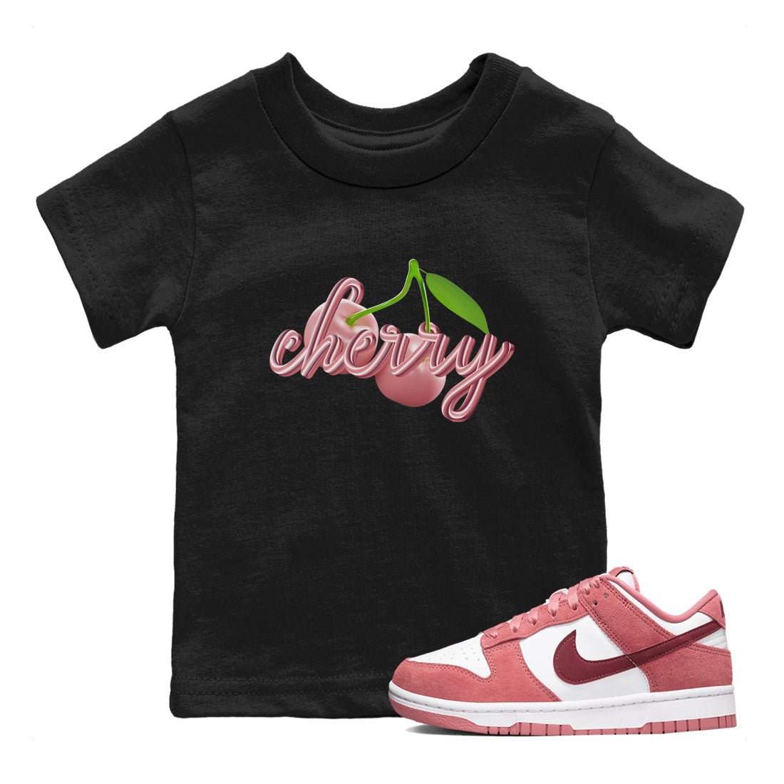 Dunk Valentines Day 2024 shirt to match jordans Cherry sneaker tees Dunk Happy Valentines Day 2024 SNRT Sneaker Release Tees Baby Toddler Black 1 T-Shirt