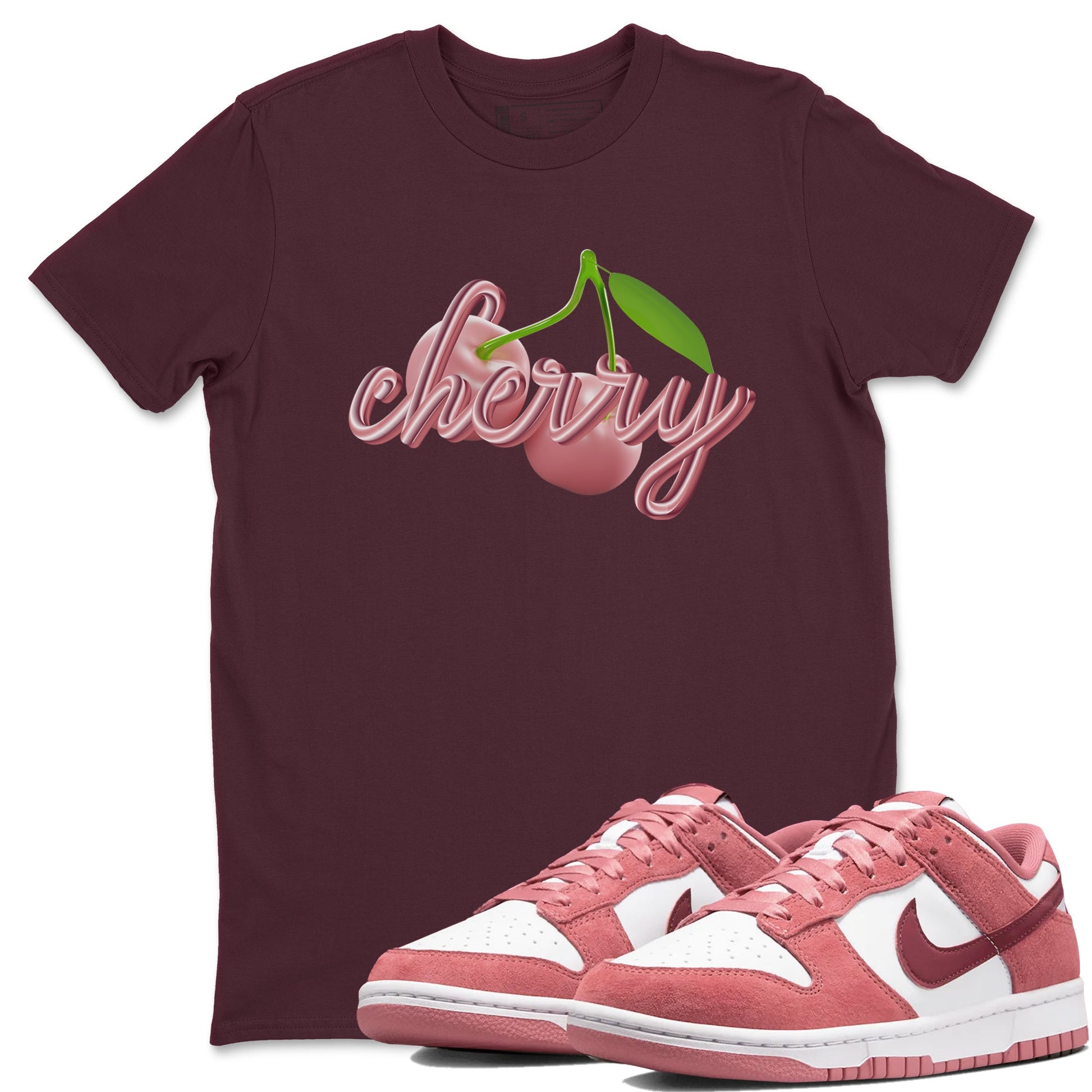 Dunk Valentines Day 2024 shirt to match jordans Cherry sneaker tees Dunk Happy Valentines Day 2024 SNRT Sneaker Release Tees Unisex Maroon 1 T-Shirt